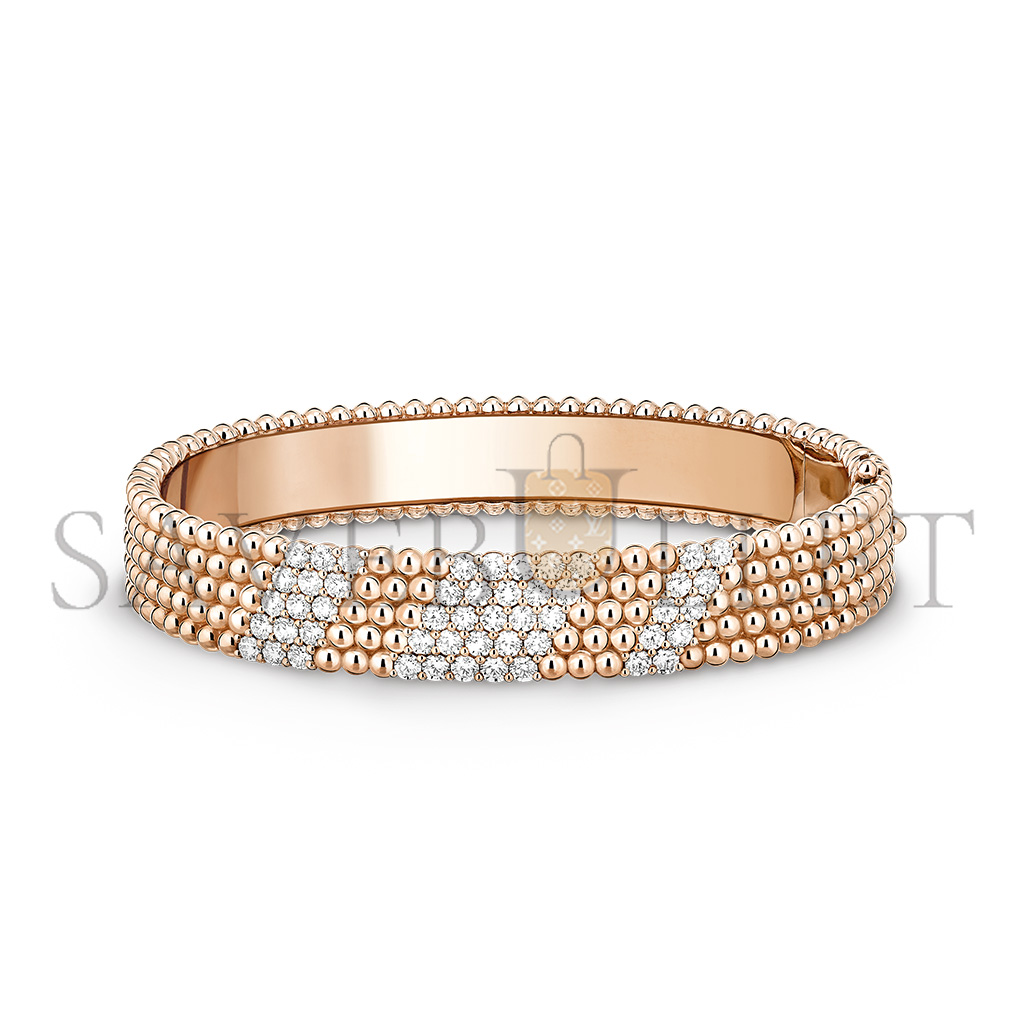 VAN CLEEF ARPELS PERLÉE DIAMOND BRACELET, 5 ROWS OF DIAMONDS, LARGE MODEL VCARRPGZ700